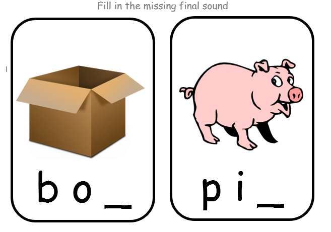 Mash > Class Level > CVC words - fill in the missing sounds