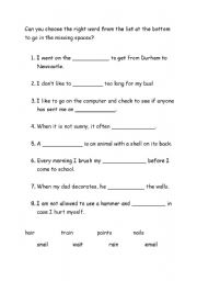 English worksheets: AI MISSING WORD WORKSHEET