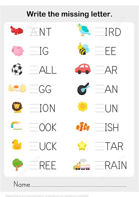 Premium Vector | Fill the missing words worksheet
