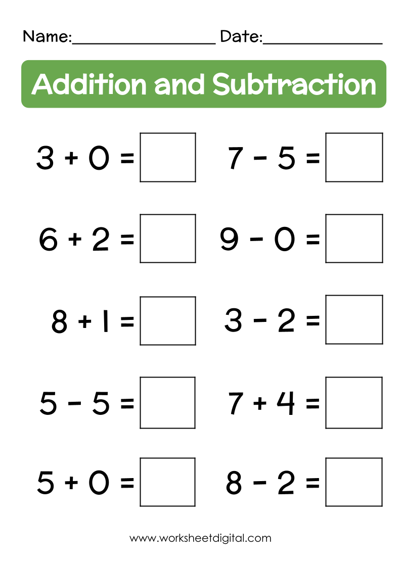 mixed addition and subtraction practice