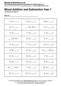 mixed addition and subtraction to 10