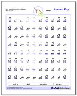 Division Worksheets: Mixed Multiplication and Division
