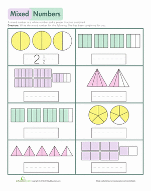 Mixed Numbers | Worksheet 