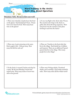 Word Problems in the Arctic: Multi-Step Mixed Operations ...