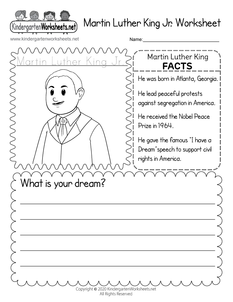mlk worksheet free