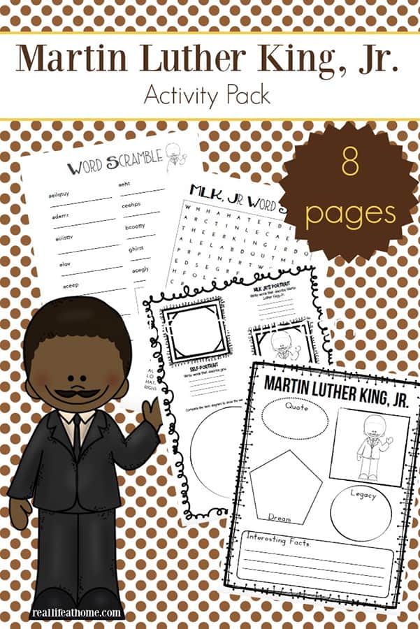 Martin Luther King Jr. Worksheets Packet {Free Printables}