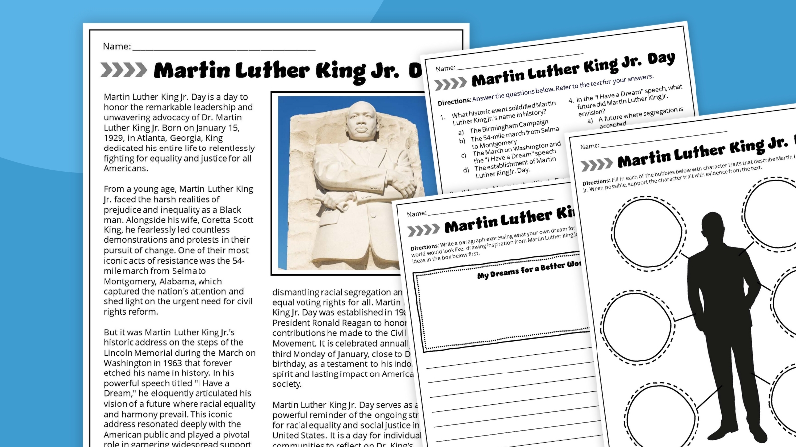 Free Martin Luther King Jr. Worksheets