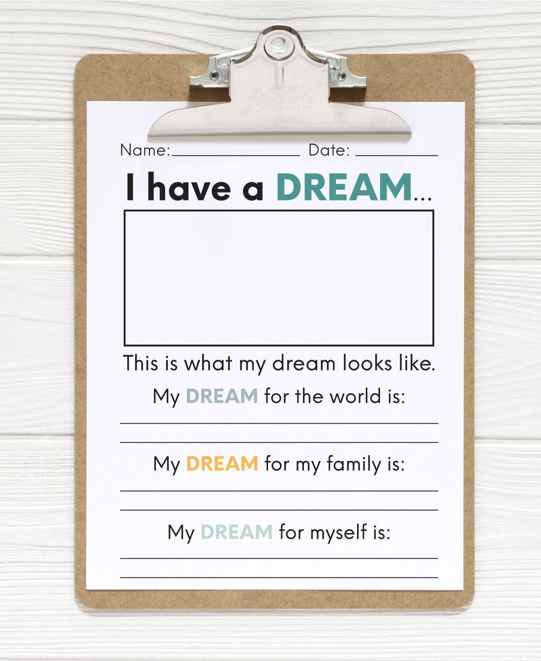 mlk worksheet free