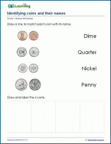 mney 1st grade math worksheet