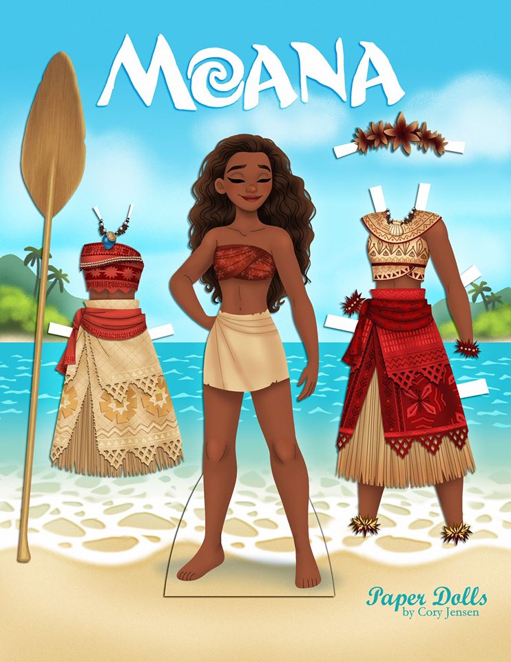 moana printable paper dolls