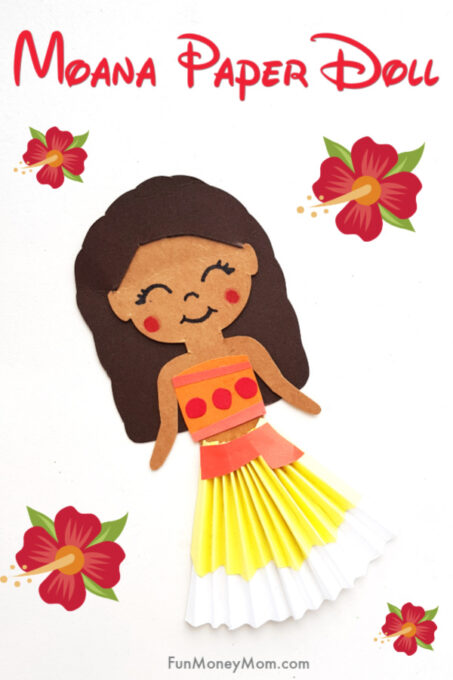 Moana Paper Doll Craft - Fun Money Mom