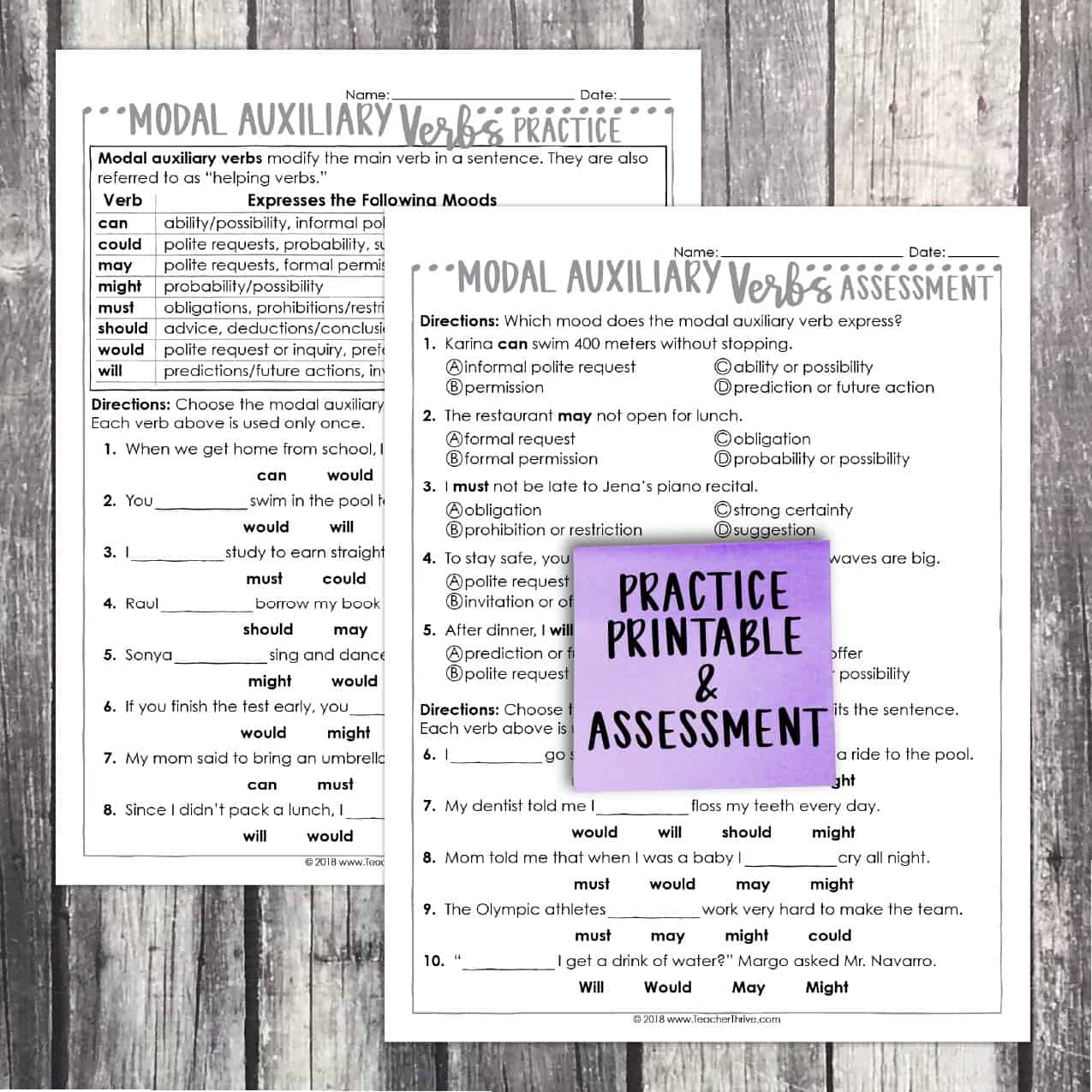 Fourth Grade Grammar: Modal Auxiliary Verbs (Helping Verbs)