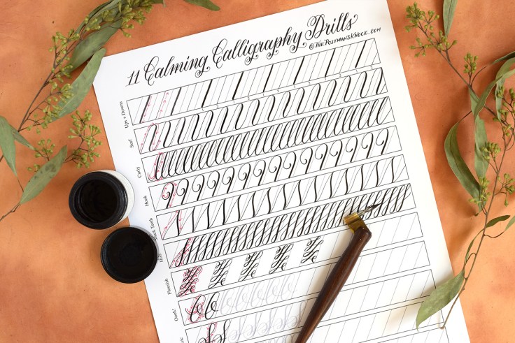All of TPKs Free Calligraphy Practice Worksheets: A Master List ...