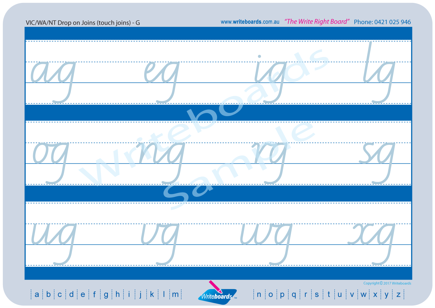 VIC Modern Cursive Font Cursive Writing Worksheets | Writeboards ...