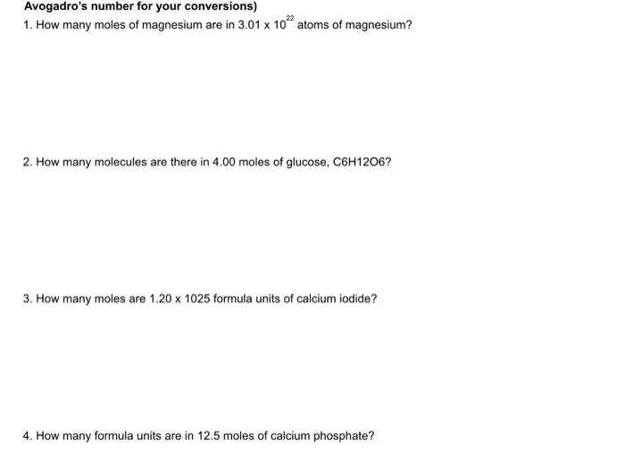 Solved Mole Conversions Worksheet Name: Chemistry 1B Date: | Chegg.com