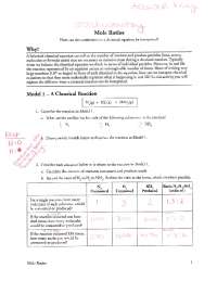 molar ratio worksheet answers