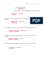 Molarity - Worksheet 1 Ans Key | PDF | Molar Concentration | Magnesium