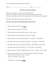 DLD Mass-Mole Conversions Worksheet and KEY 1 1 .doc - S-C-8-1 ...