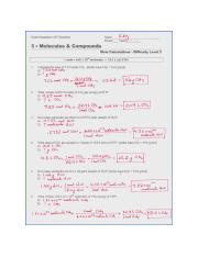 mole problems worksheet answers