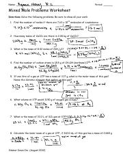 Ryann Henry - Mixed Mole Practice WS.pdf - Name: Period: Mixed ...