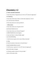 2.7 Mole Calculation Assignment 1 .docx - Chemistry I-2 2.7 Mole ...