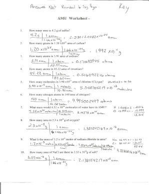 Moles Molecules And Grams Worksheet And Key - Fill and Sign ...