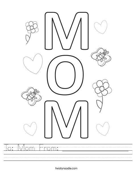 mommy worksheet