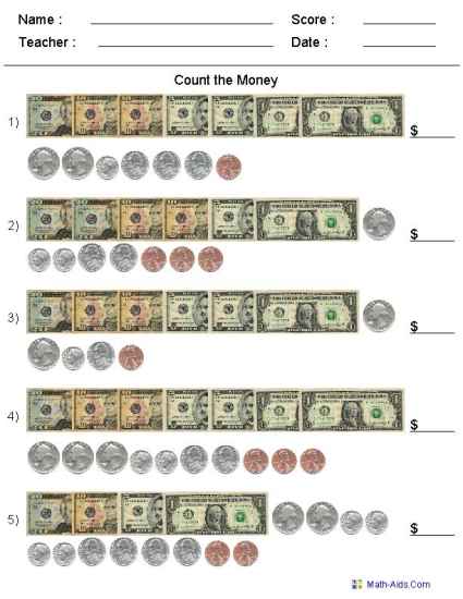 Money Worksheets | Money Worksheets from Around the World