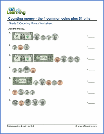 Grade 2 Counting Money Worksheets - free &  printable | Worsheets library