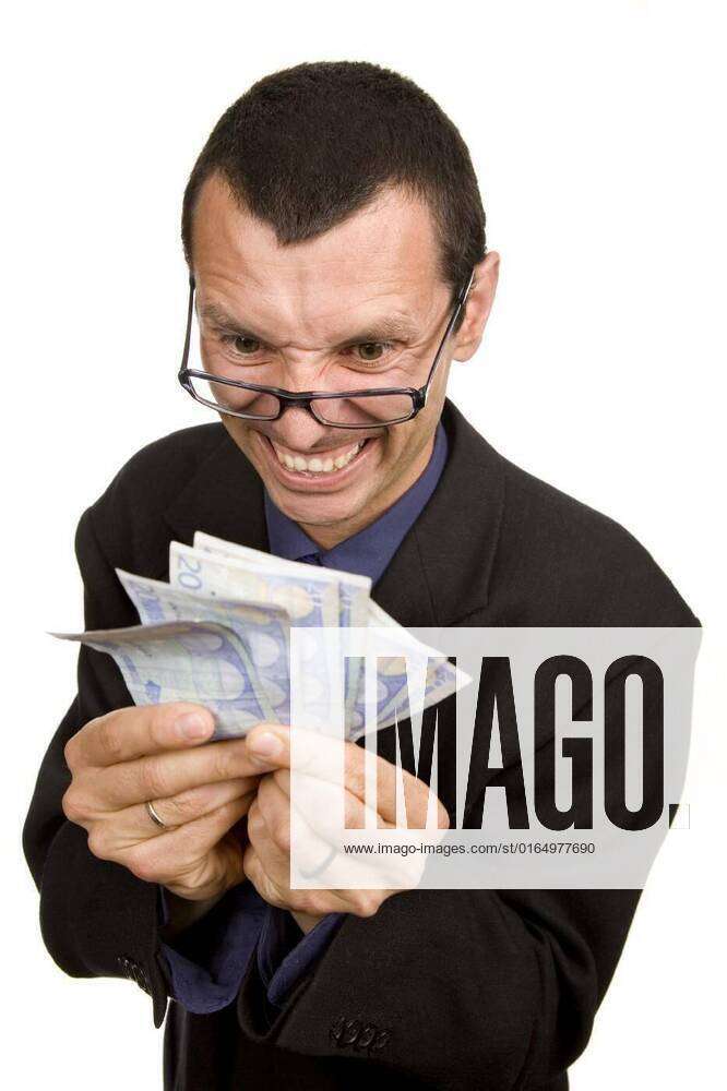 Money, young business man with money over white background model ...