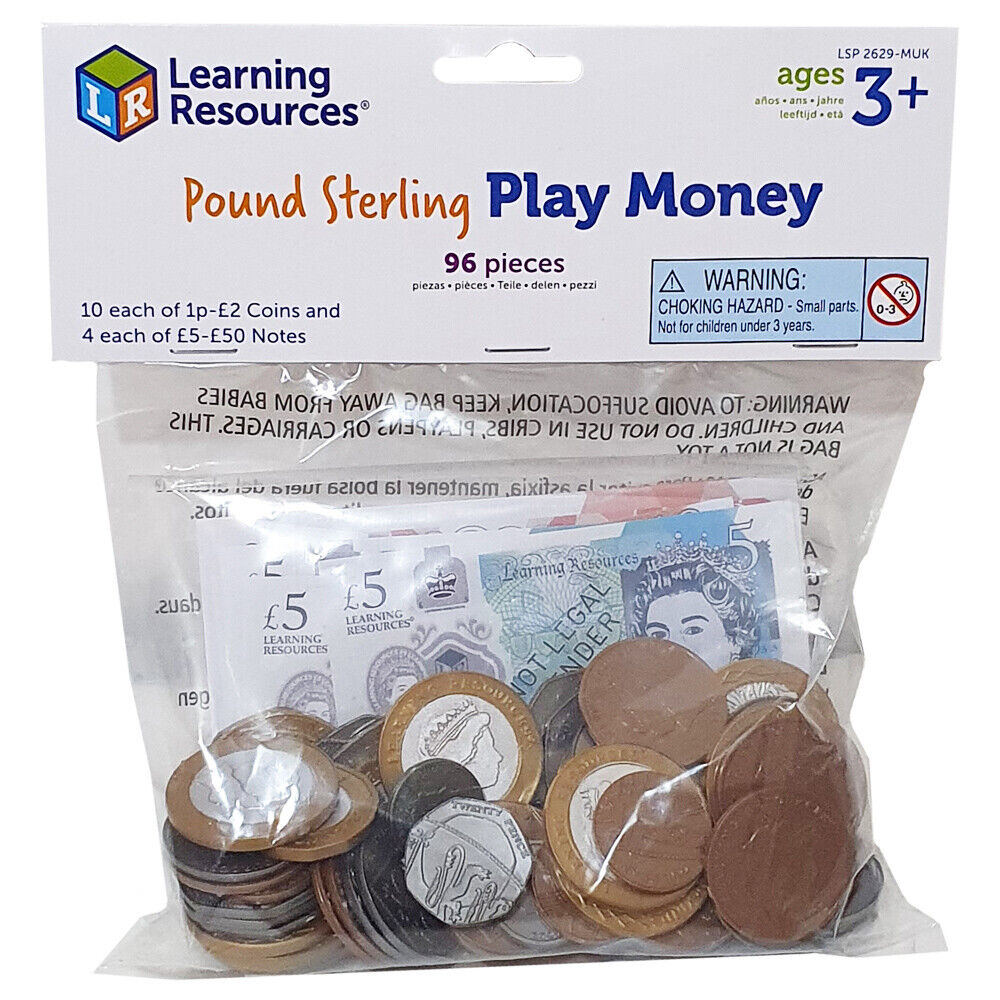 Play Money Learning Resources UK Pack 96 Stück unterrichtet Mathematik ab 3  Jahr