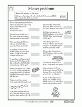 Money word problems #1 | 2nd grade, 3rd grade Math Worksheet ...