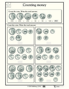 Counting Money Worksheet for 2nd - 3rd Grade | Lesson Planet