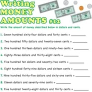 money worksheet for 2nd grade