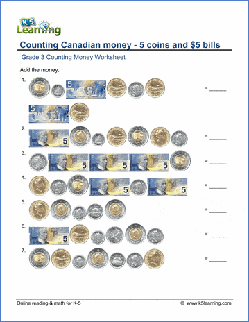 money worksheet for 5th grade