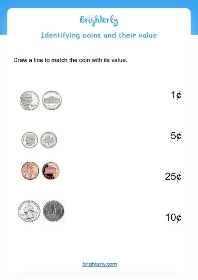 Free Printable Money Worksheets For Kindergarten [PDFs] Brighterly.com