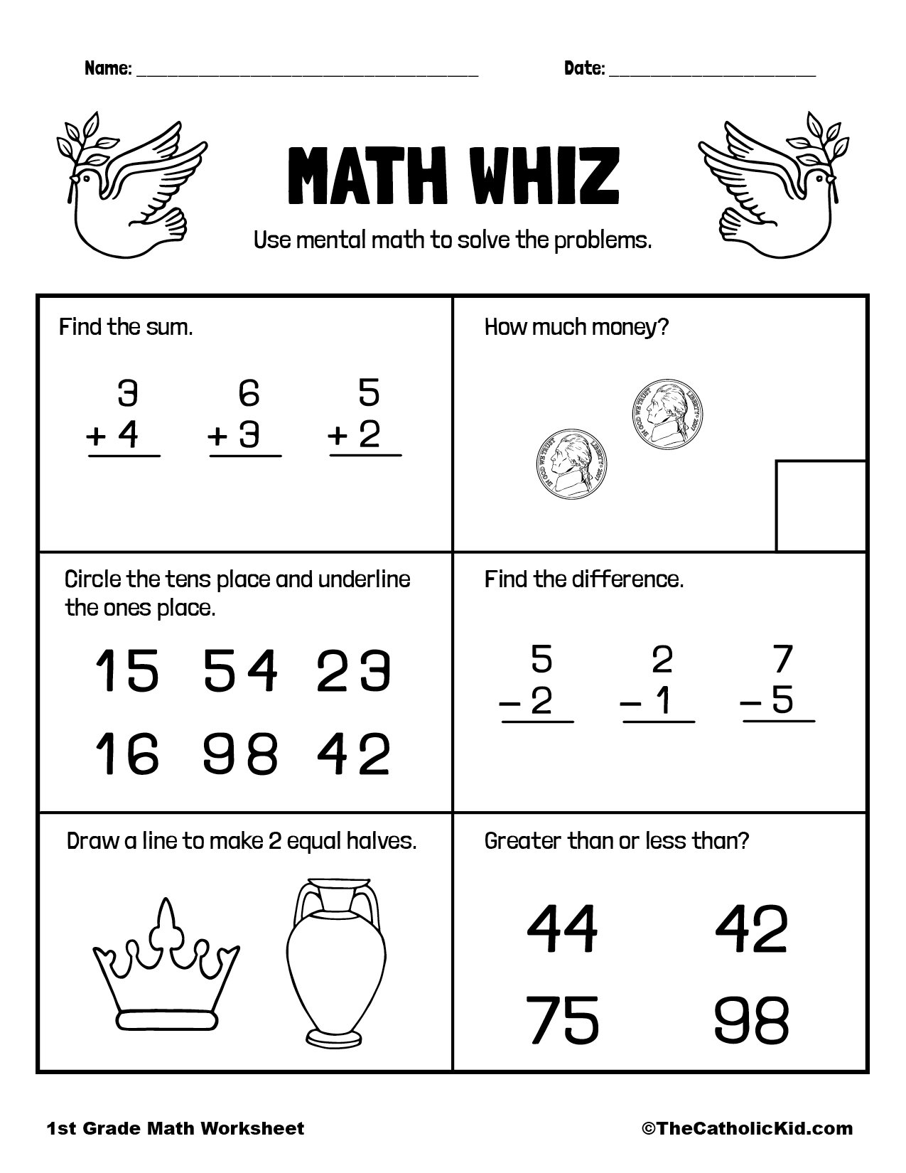 Money Worksheets - TheCatholicKid.com