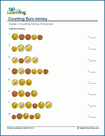money worksheet money
