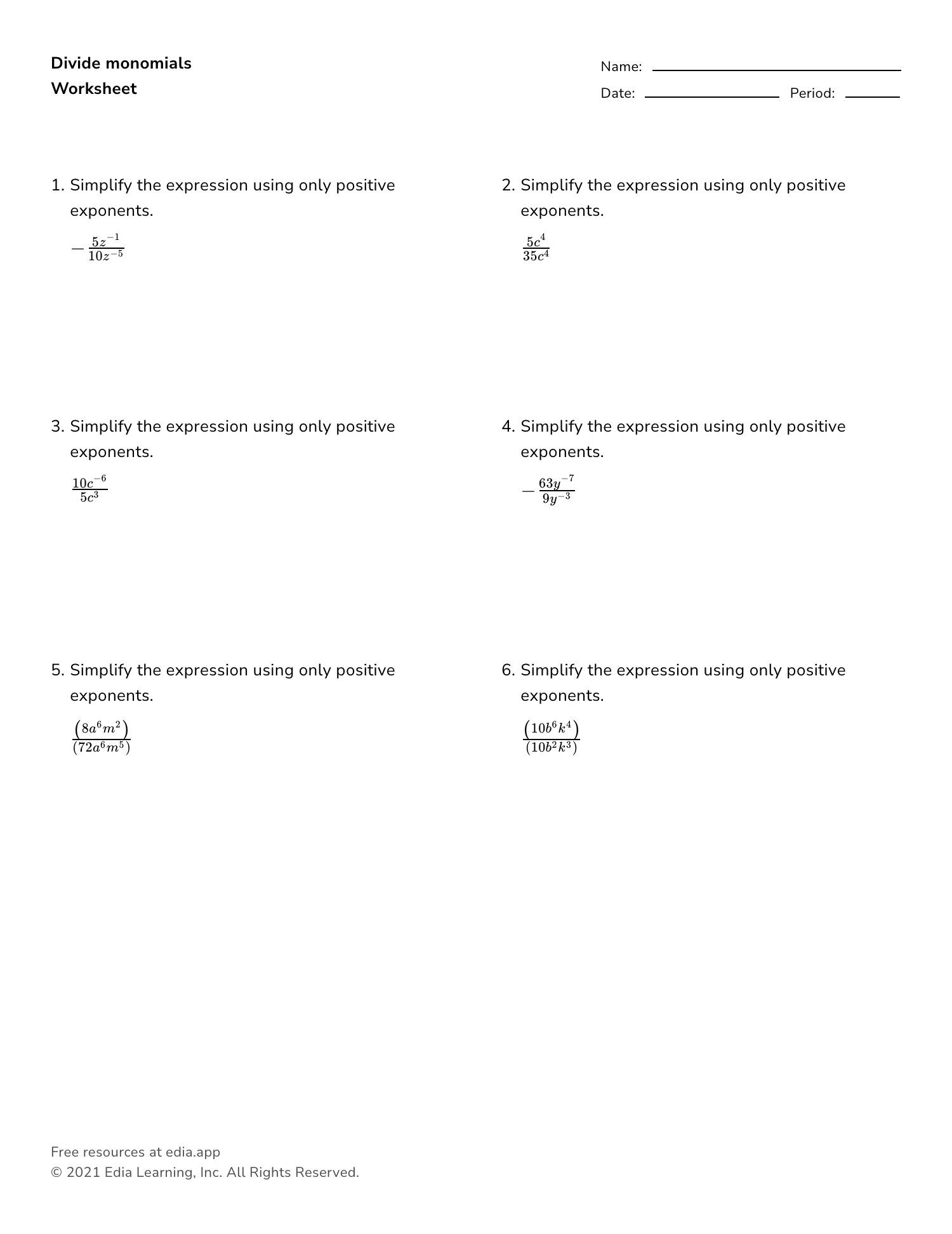Edia | Free math homework in minutes