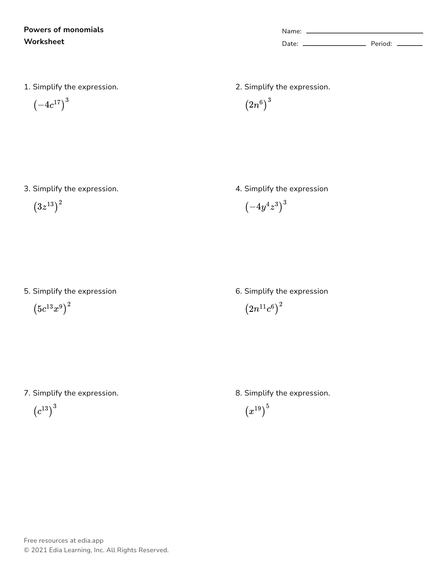 Edia | Free math homework in minutes