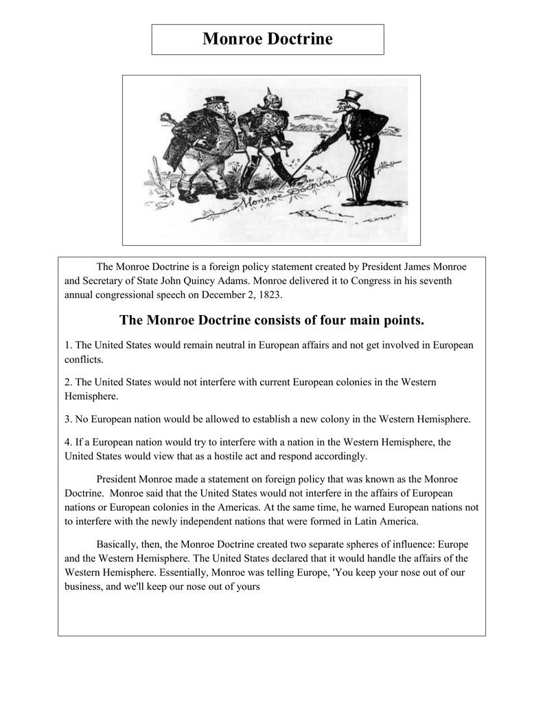 Monroe Doctrin Lesson Plans & Worksheets Reviewed by Teachers