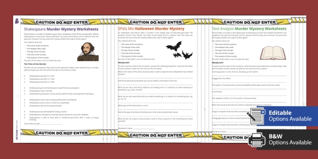 monster mysteries worksheet