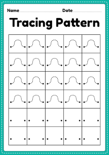 Premium Vector | Tracing pattern wave lines worksheet for ...
