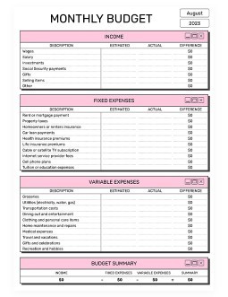 Free Monthly Budget Templates in Google Sheets and Excel ...