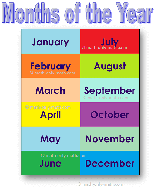 months of the year list
