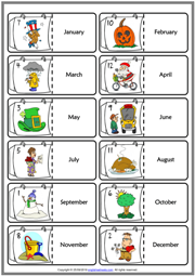 months of the year printables for elementary