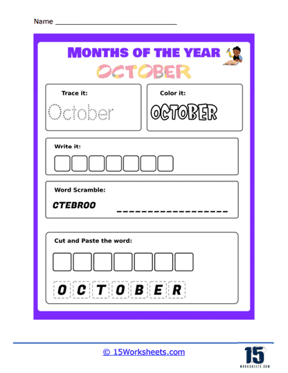 Months of the Year Worksheets - 15 Worksheets Library
