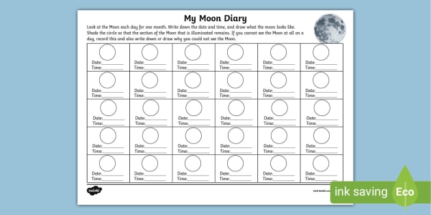 My Moon Diary | Primary Resources | Twinkl (teacher made)