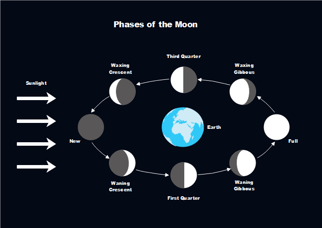 moon phases diagram worksheet