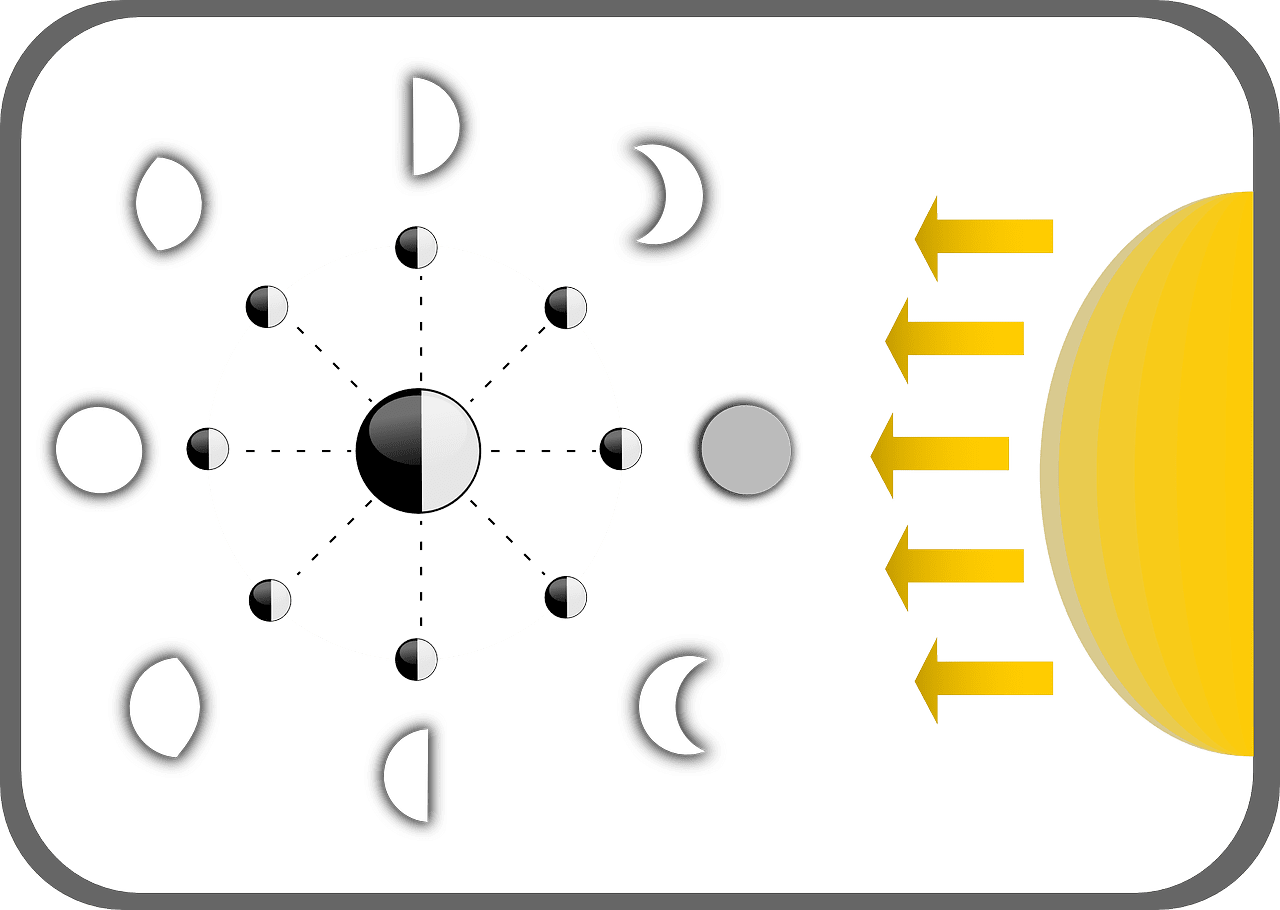 moon phases diagram worksheet